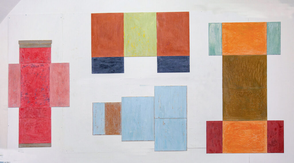 Artwork on the walls of Donald Fels' studio in Ostuni, Puglia, Italy