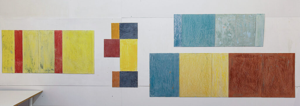 Artwork on the walls of Donald Fels' studio in Ostuni, Puglia, Italy